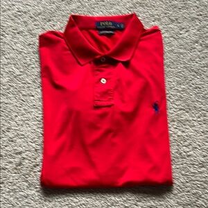 Ralph Lauren man performance red polo shirt ~ size L